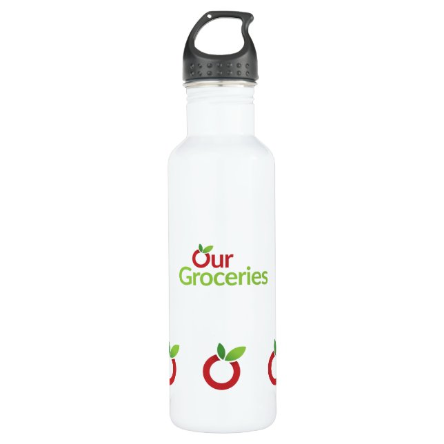 OurGroceries 24 oz 710 Ml Water Bottle (Front)