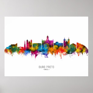 Ouro Preto Brazil Skyline Poster