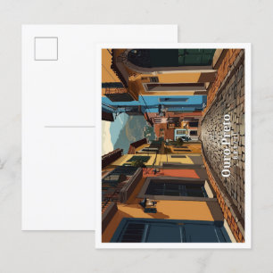 Ouro Preto Brazil Vintage Art Travel Illustration Postcard