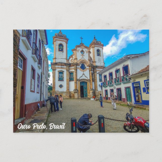 Ouro Preto, Minas Gerais, Brasil, Church Postcard (Front)
