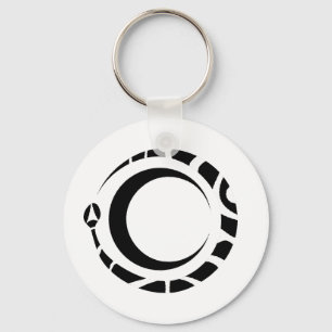 ouroboros and moon key ring