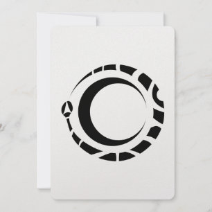 ouroboros and moon Pagan Wicca Alchemy Invitation