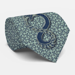 Ouroboros on Opal Neck Tie