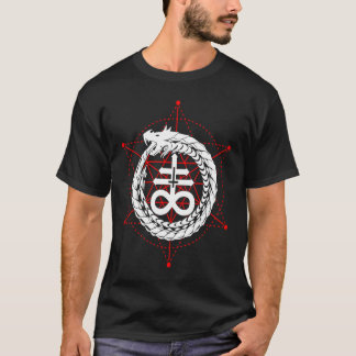 Ouroboros Satan 666 Pentagram Occult Gothic Goth T-Shirt