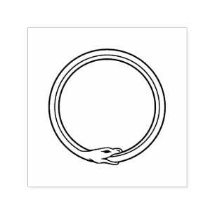 Ouroboros snake golden self ingesting snake symbol self-inking stamp