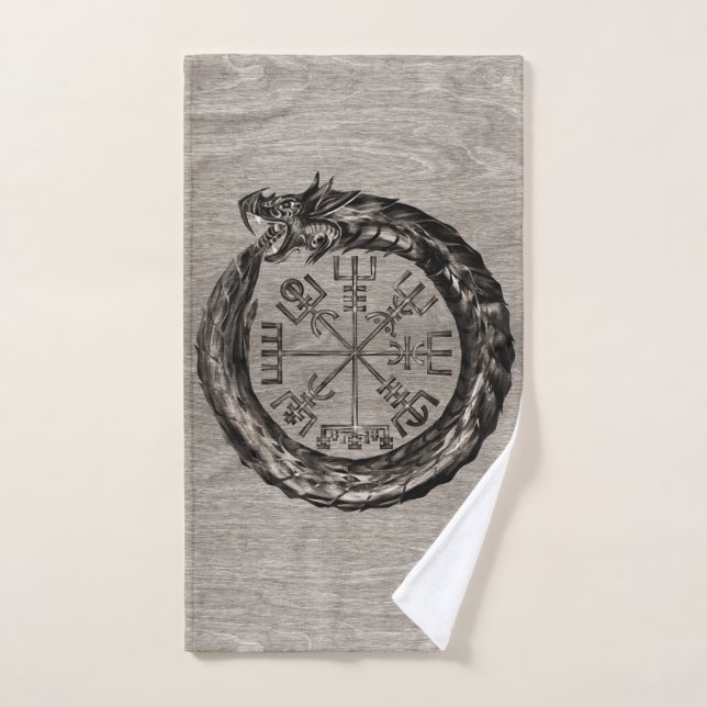 Ouroboros with Vegvisir Bath Towel Set (Hand Towel)