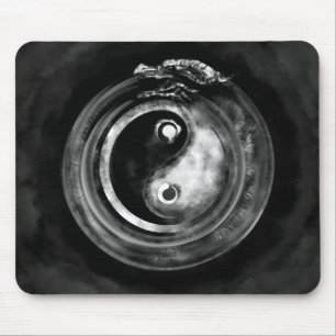 Ouroboros Yin - Yang Mouse Mat