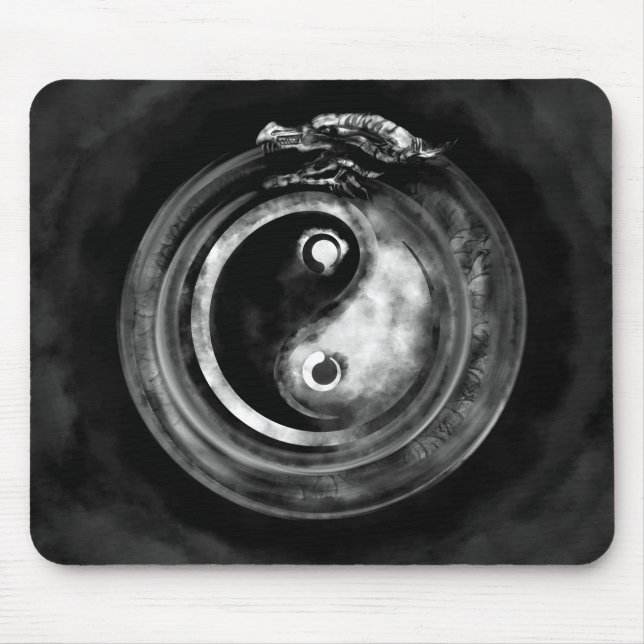 Ouroboros Yin - Yang Mouse Mat (Front)
