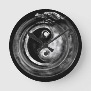 Ouroboros Yin - Yang Round Clock