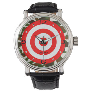 Ourprey Shooting Target Bullet Holes Camouflage Watch