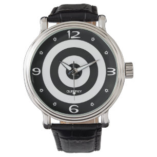 Ourprey Timepiece Shooting Target Bullet Holes  Watch