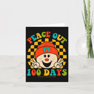 Out 100 Days Of School Teacher Student Eyes Happy  Card