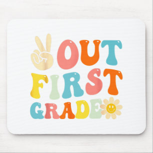 Out 1st Grade Graduation Last Day Of School Groovy Mouse Mat