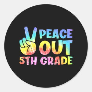 Out 5th Grade 2024 Graduate Happy Last Day Of Scho Classic Round Sticker