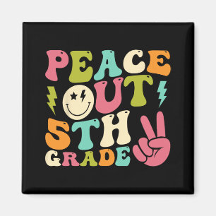 Out 5th Grade Groovy Graduation Last Day Of School Magnet