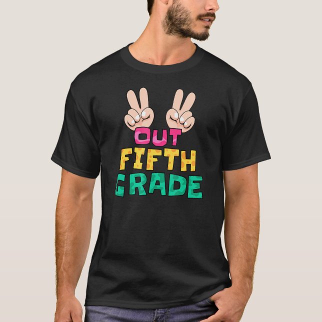 Out 5th Grade Peace T-Shirt (Front)
