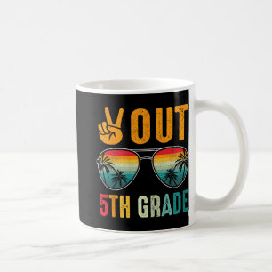 Out 5th Grade Retro Graduation Last Day Of School  Coffee Mug
