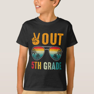 Out 5th Grade Retro Graduation Last Day Of School T-Shirt