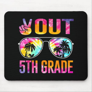 Out 5th Grade Tie Dye Graduation Last Day Of Schoo Mouse Mat