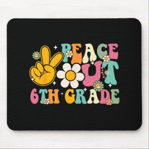 Out 6th Grade Graduation Last Day Of School Groovy Mouse Mat