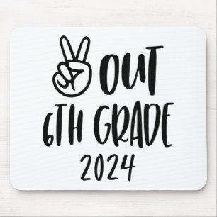 Out 6th Grade Tie Dye Graduation Last Day Of Schoo Mouse Mat