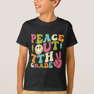 Out 7th Grade Groovy Graduation Last Day Of School T-Shirt