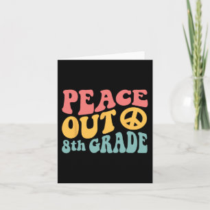 Out 8th Grade Funny Retro 70's Last Day Of 8th Gra Card