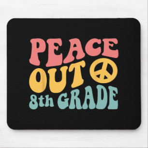 Out 8th Grade Funny Retro 70's Last Day Of 8th Gra Mouse Mat