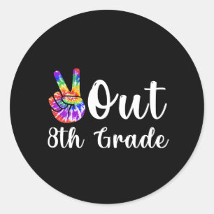 Out 8th Grade Last Day Of School Graduation Classic Round Sticker