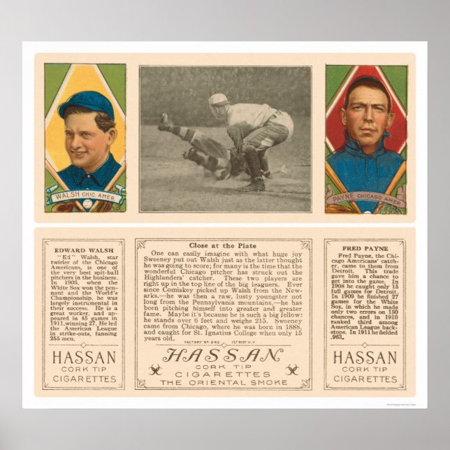 Out At Home White Sox Baseball 1912 Poster (Front)