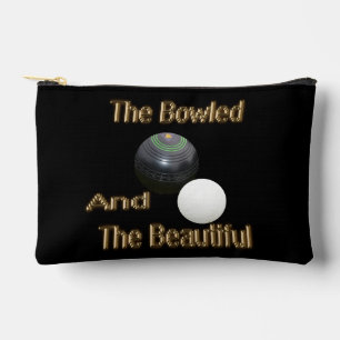 Out Bowled At Lawn Bowls Funny, Accessory Pouch