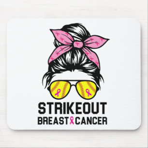 Out Breast Cancer Awareness Softball Mum Women Mouse Mat