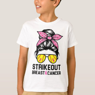 Out Breast Cancer Awareness Softball Mum Women T-Shirt
