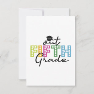 Out Fifth Grade Graduation Senior Summer Vacation Thank You Card