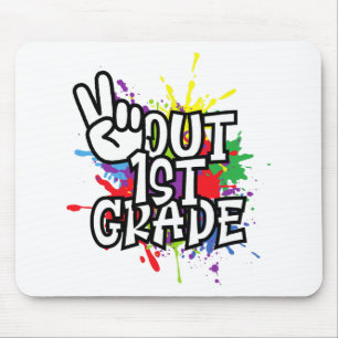 Out First 1st Grade Cl Of 2023 - Happy Last Day  Mouse Mat