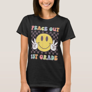 Out First Grade Cute Groovy Last Day Of 1st Grade  T-Shirt