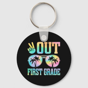 Out First Grade Last Day Of School Graduation Gift Key Ring