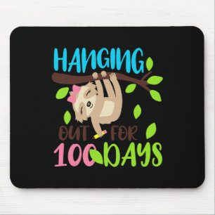 Out For 100 Days Sloth 100th Days Of School Gifts Mouse Mat