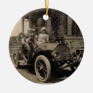 Out For A Ride- Vintage Photo- Ornament