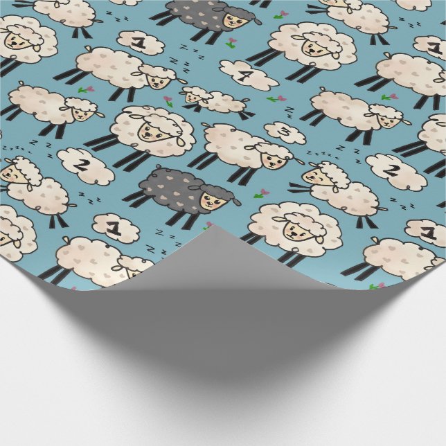 "Out for the Count" Sheep Gift Wrap (Corner)