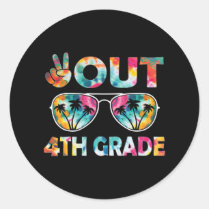 Out Fourth 4th Grade Cl Of 2023 Good Classic Round Sticker