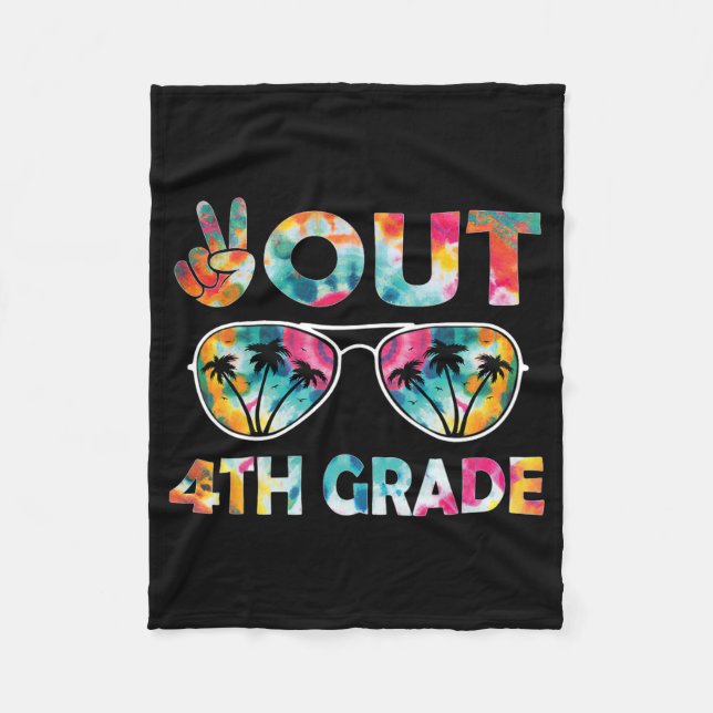 Out Fourth 4th Grade Cl Of 2023 Good  Fleece Blanket (Front)