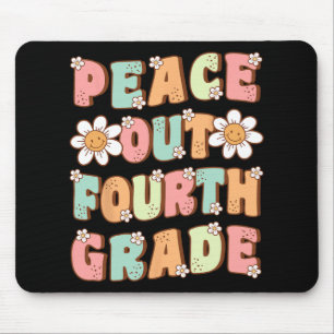 Out Fourth Grade Cute Groovy Last Day Of 4th Grade Mouse Mat