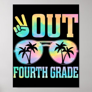 Out Fourth Grade Last Day Of School Graduation Gif Poster