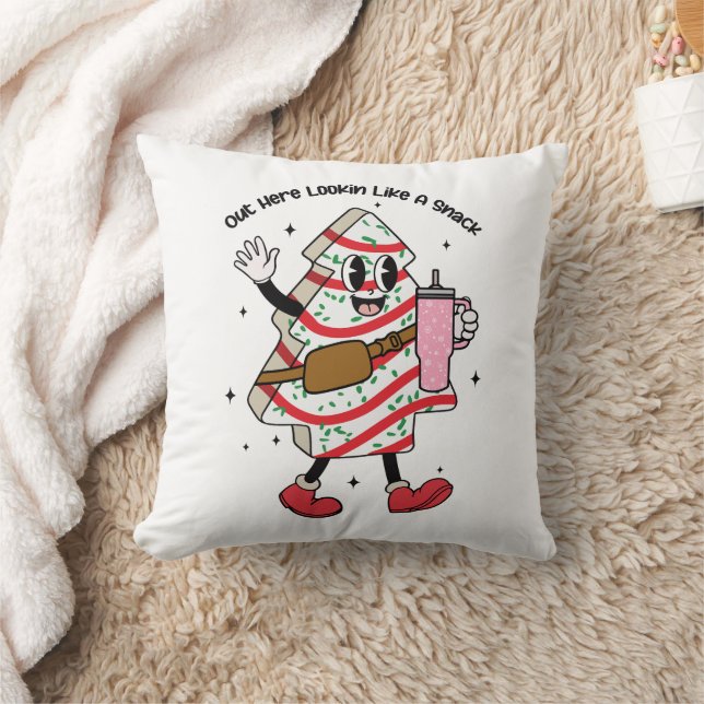Out Here Lookin Like A Snack - Boujee Christmas Cushion (Blanket)
