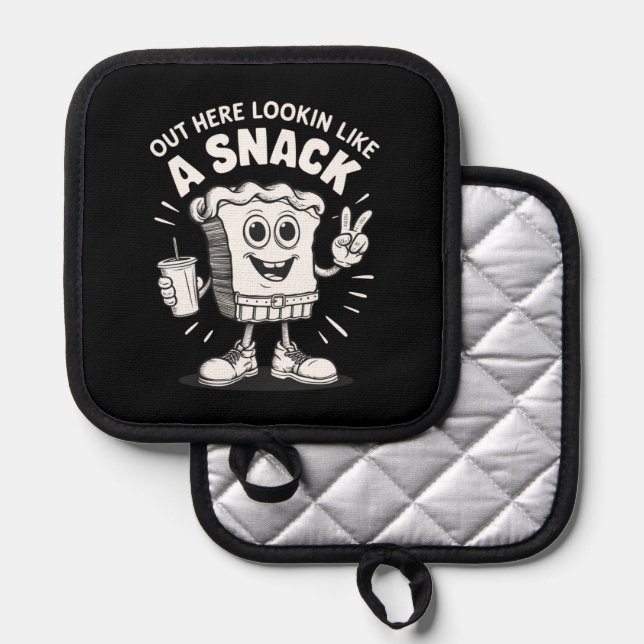 Out Here Lookin Like A Snack Christmas Tree Cake  Pot Holder (Front/Back)