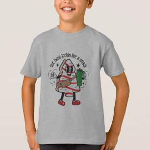 Out Here Lookin Like A Snack Christmas Tree Cake  T-Shirt