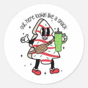 Out Here Lookin Like A Snack For Men Women  Classic Round Sticker
