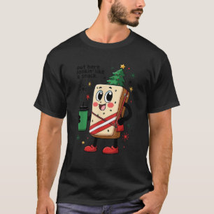 Out Here Lookin Like A Snack Funny Christmas Tree  T-Shirt