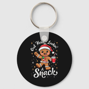 Out Here Looking Like A Snack Christmas Funny Bouj Key Ring